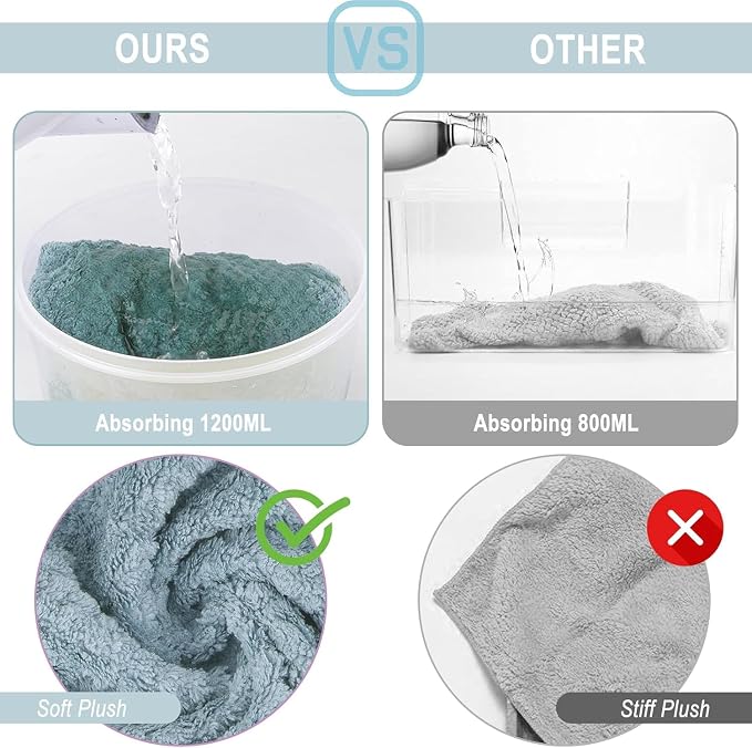 3 Pack Microfiber Hair Towel Wrap - Image 3