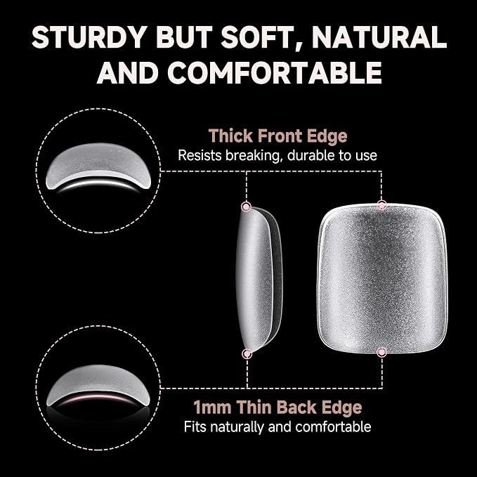 UNA GELLA Toe Nail Tips Full Cover, 15 Sizes - Image 6