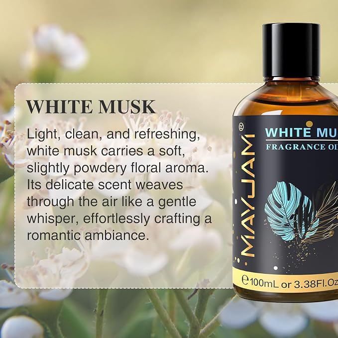 MAYJAM 100ML/3.38FL.OZ White Musk Fragrance Oils - Image 3