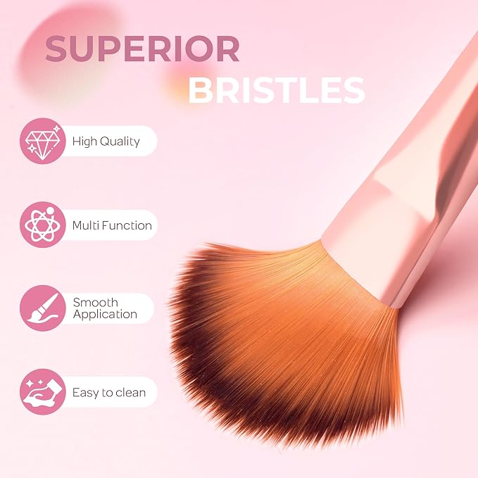 Nicpro 7pcs Face Paint Brush Set, Aesthetic Pastel Artist Paintbrushes - Image 3