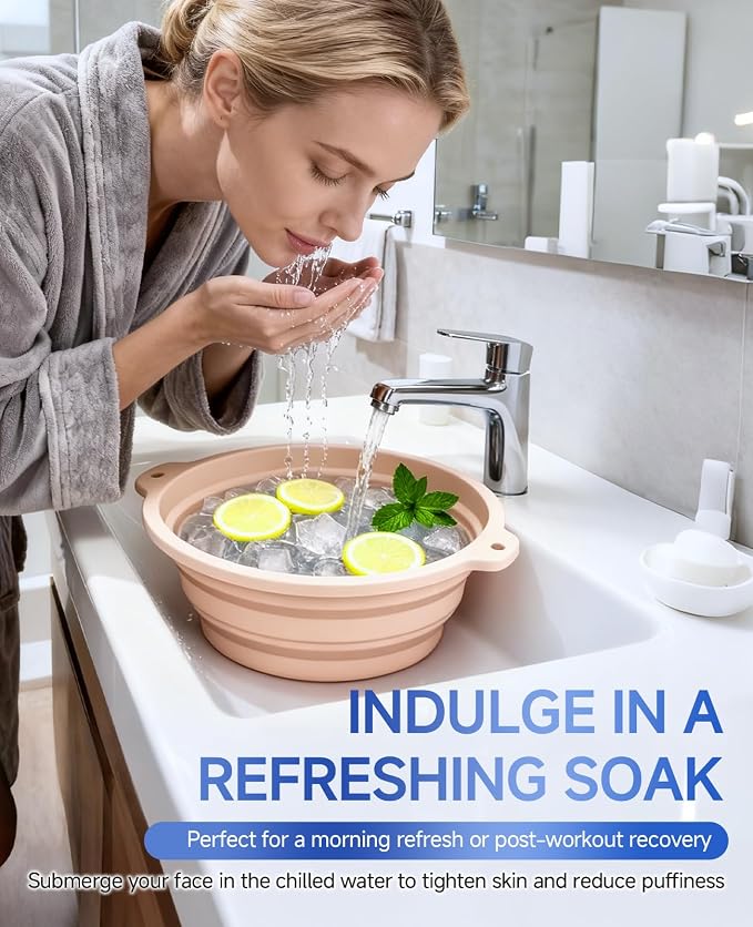 Face Ice Bath Bowl with Built-in Ice Tray - Image 3