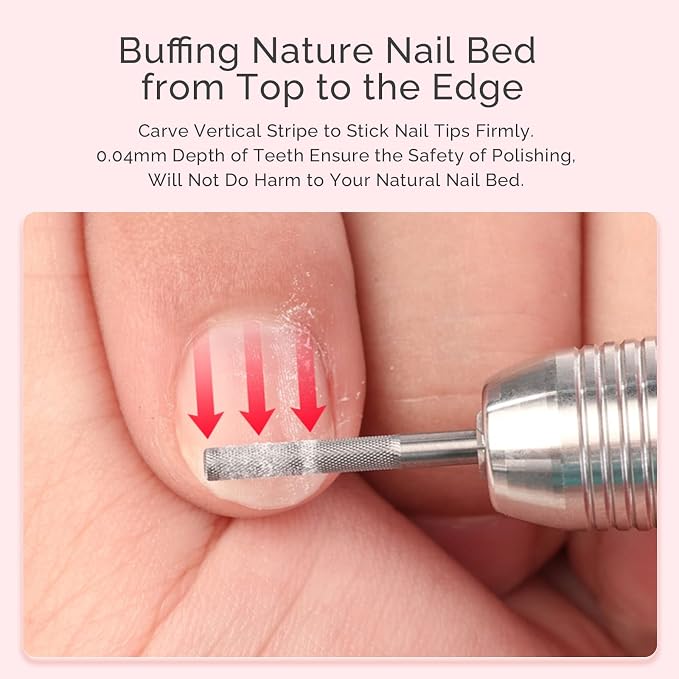 MelodySusie Nature Nail Buffer Nail Drill Bit 3/32'', Professional Safety - Image 4