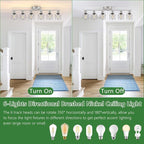 Baocuz 6-Light Brushed Nickel Multi-Directional Semi Flush Mount Ceiling Light - Image 5