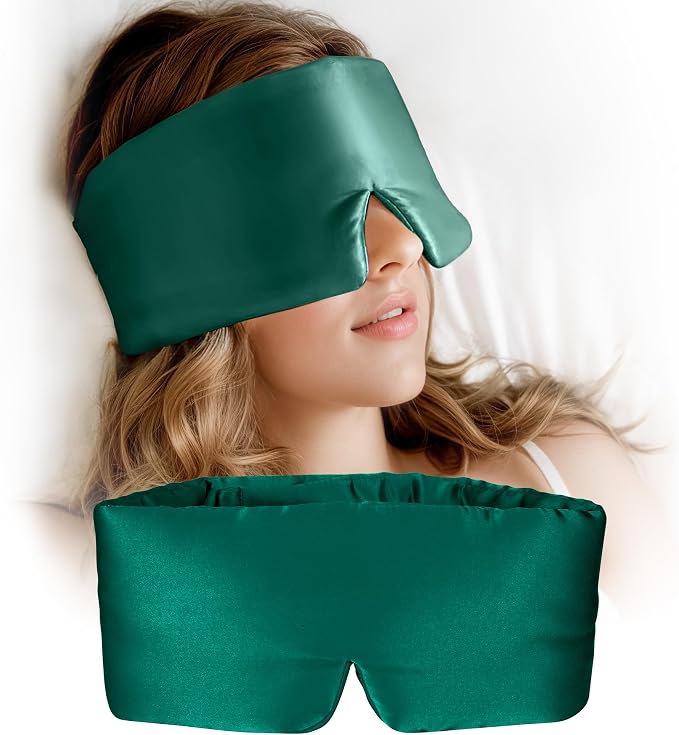Silk Sleep Mask for Women and Men, Side Sleeper, 22 Momme Pure Mulberry Silk by Unknown