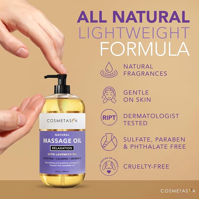 Cosmetasa Lavender Massage Oil for Massage Therapy - Image 4