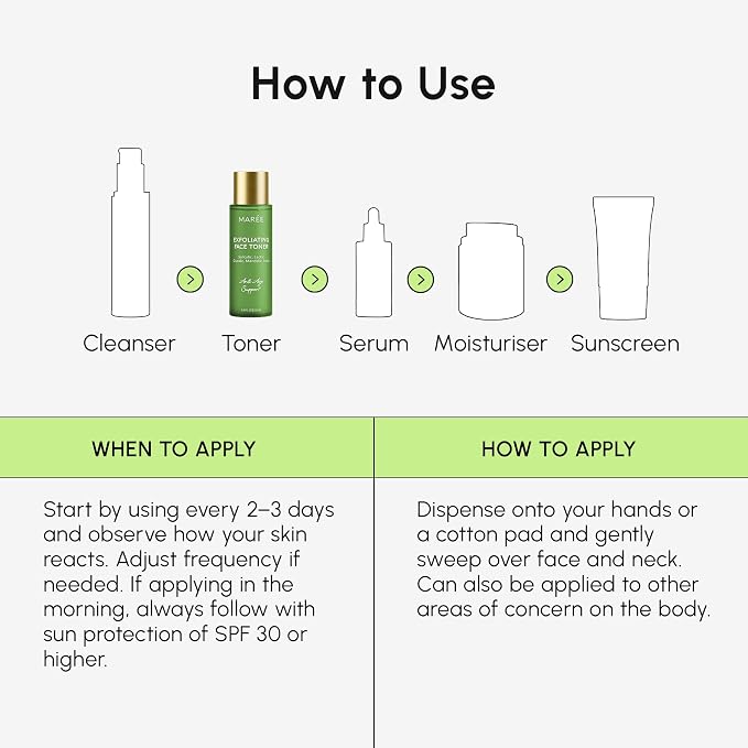 MAREE Exfoliating Toner with Salicylic Acid – AHA BHA Face Exfoliant & Pore - Image 9