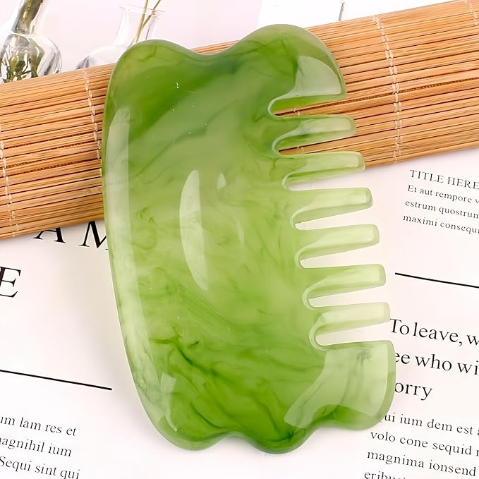 Gua Sha Scraping Massage Tool, GuaSha Facial Set, Natural Resin GuaSha Massage - Image 3