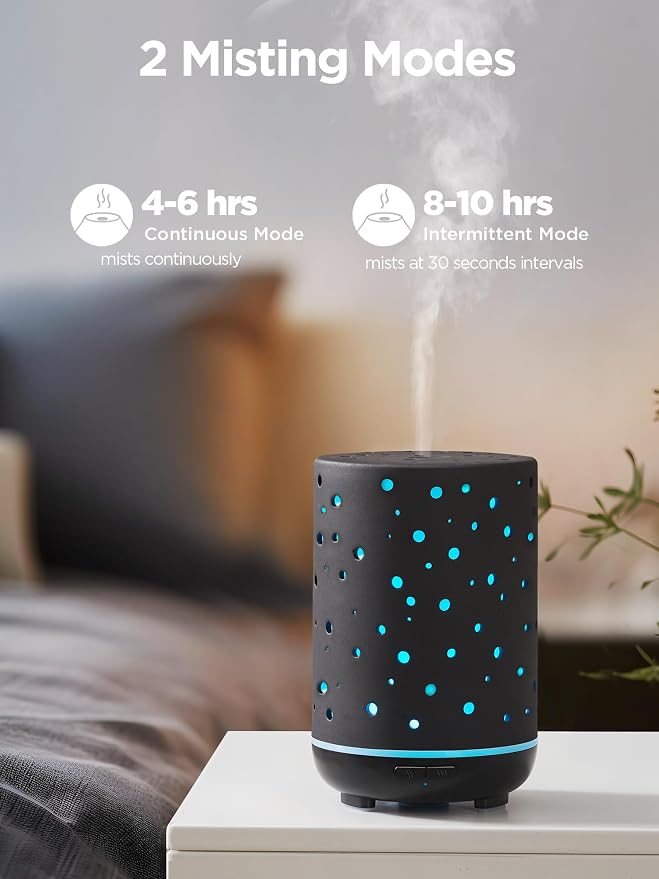 InnoGear Essential Oil Diffuser, 150ml Ceramic Diffuser Ultrasonic Air - Image 4