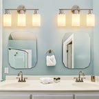 DLLT 3-Light Bathroom Light Fixtures: Nickel Modern Vanity Lights - Image 5