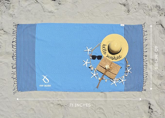 RAY SILVER Turkish Beach Towel - Image 3