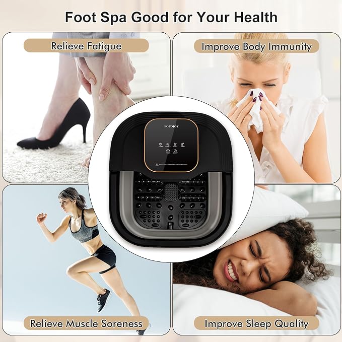 Collapsible Foot Spa Bath with Heat and Massage Roller, Temperature Control - Image 6