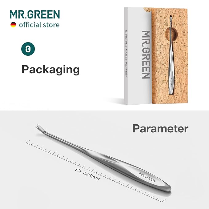 MR.GREEN Cuticle Pusher Dead Skin Remover Stainless Steel Manicure Tools - Image 7