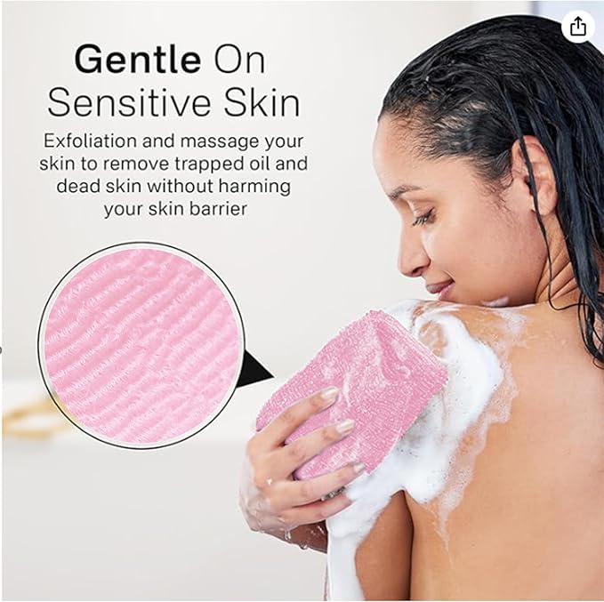 Yiclick Exfoliating Washcloth Towel- Exfoliating Body Scrubber Exfoliator - Image 3