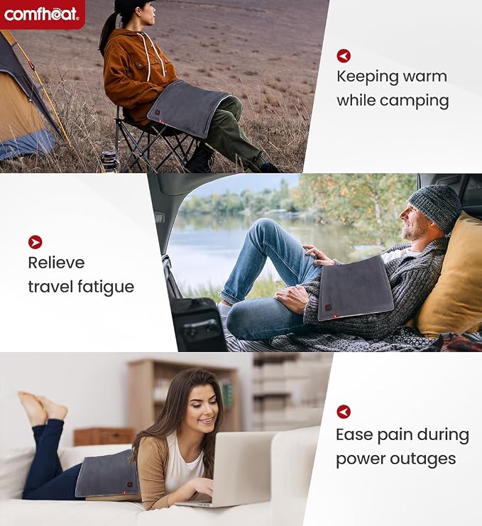 Portable Heating Pad with 5000mAh Battery Powered, 1.7LB Weighted Heat Pad - Image 5