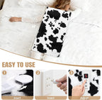 Cow Print Heating Pad for Back Period Cramps Neck Shoulder Pain Relief - Image 5