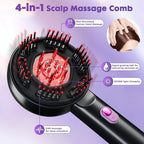 Electric Scalp Massager 4 in 1 Scalp Massaging Brush, Cordless Shiatsu Massager - Image 2