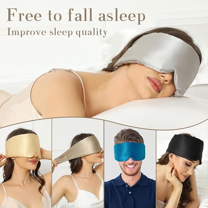 SECZIPE 100% Mulberry Silk Sleep Mask Eye Mask - Image 6