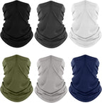 Fuinloth Neck Gaiter, 6 Pack Cooling UV Protection Bandana Face Mask Gator Scarf by fuinloth