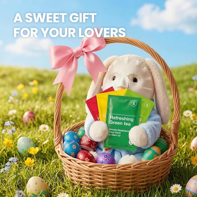 GLAM UP Korean Facial Sheet Mask 12 Combo Pack | Hydrating & Moisturizing Face - Image 3