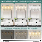 Ascher Bathroom Light Fixtures, 4-Light Vanity Light Over Mirror, Brushed - Image 9