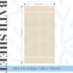 White Classic Luxury Soft Ivory Bath Sheet Towels - Image 4