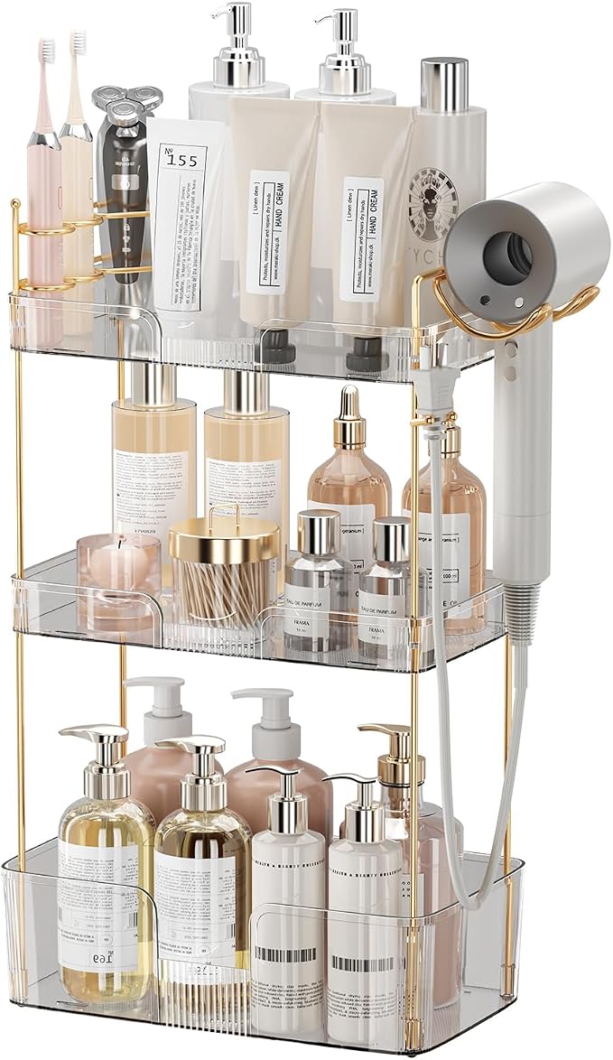 Akinbas 3 Tier Bathroom Organizer Countertop Makeup Perfume Tray Skincare by AKINBAS