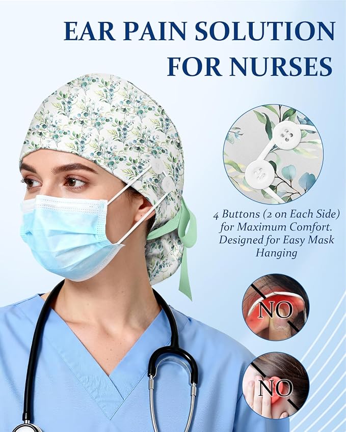Plifal 100% Cotton Scrub Cap - Image 4