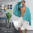 8-Piece Aqua Bath Towels Set, 2 Oversized Large Bath Towels Sheet, 2 Hand - Image 5