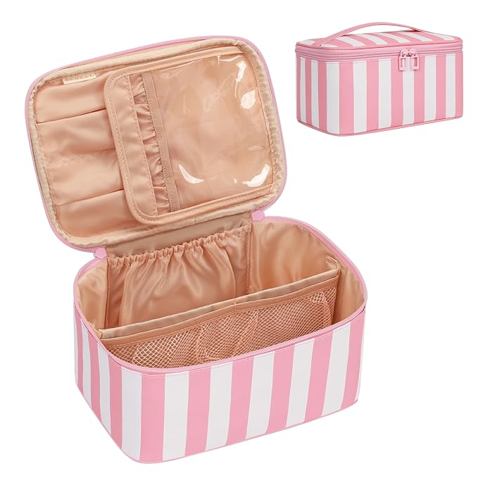 OCHEAL Makeup Bag, Travel Makeup Organizer Bag, Large Capacity Cosmetic Bags - Image 9