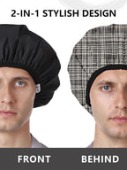 Years calm Men Shower Cap Reusable Waterproof, Dual-Layer Design, Double-Sided - Image 3