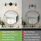 MOKATNG 3-Light Bathroom Light Fixtures, 19.5 Inch Bathroom Lighting Fixtures - Image 2