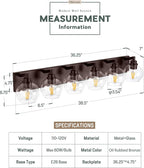 Oil Rubbed Bronze Bathroom Light Fixtures, 6-Light Bathroom Vanity Lights Over - Image 2