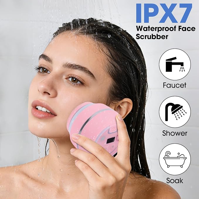 Electric Facial Cleaner with 6 Modes & 3 Light Effects, Rechargeable Waterproof - Image 6