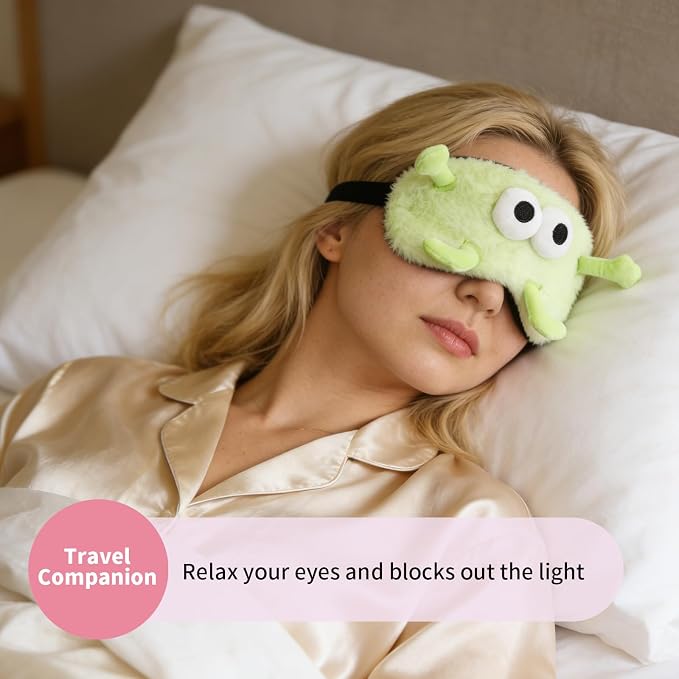 PERFECTSIGHT Sleep Eye Masks, Cute Sleep Eye Cover Lightweight Adjustable - Image 3