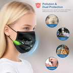 NNPCBT 500PCS 3 ply black disposable masks filter mask - Image 4