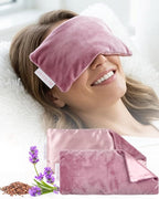 Weighted Eye Mask for Sleep, Meditation, Lavender Eye Pillow Heated for Headache - Image 8