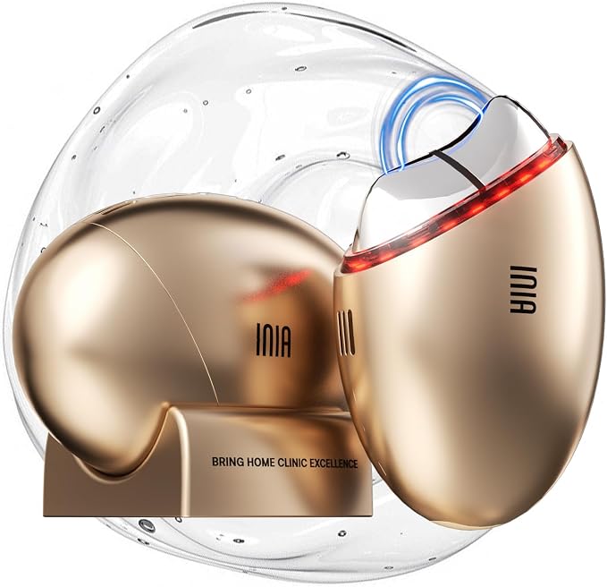 INIA 7-in-1 Red Light Therapy for Face and Neck Gua Sha Facial Massager Tool by INIA