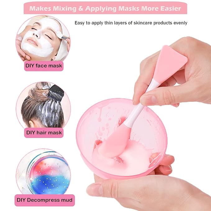 RamPula Silicone Face Mask Brush, Facial Mud Mask Applicator Brush Flexible - Image 4