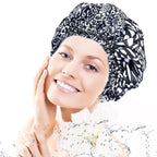 4 PCS Shower Caps for Women, Elastic and Reusable Bath Caps, Double Waterproof - Image 6