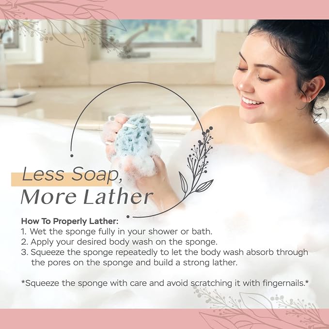 Spongentle Loofah Sponge for Shower and Bathing, Bath Sponge - Image 3