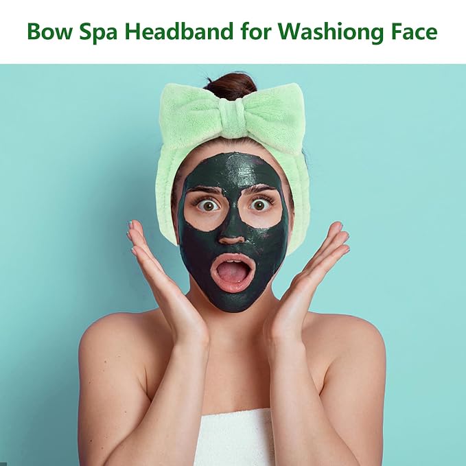 Ondder Green Spa Terry Cloth Skincare Headbands - Image 5