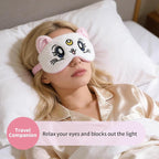 PERFECTSIGHT Sleep Eye Masks, Cute Cat Sleep Eye Cover Lightweight Adjustable - Image 2