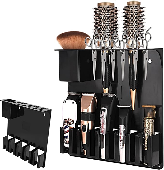 Clipper Holders Barbers Organizer, Curling Irons by WelcometoBarberTop