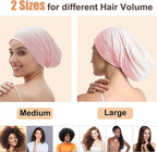 Satin Bonnet for Sleeping Night Cap, Adjustable Satin Lined Silk Bonnets Sleep - Image 3