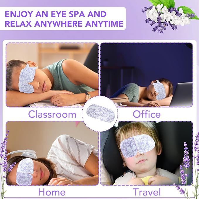 XPCARE 60 Pack Steam Eye Masks for Dry Eyes, SPA Warm Sleep Eye Mask, - Image 7