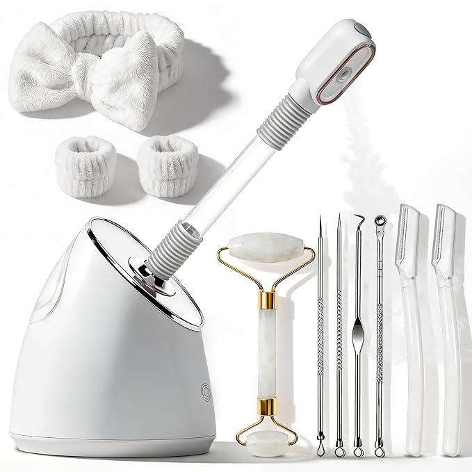 Pjordo Facial Steamer Spa Kit, Nano Ionic Face Steamer by Pjordo