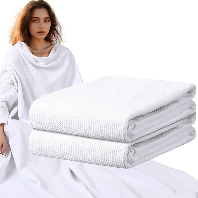 Fanfanwin 58"x70" Sauna Blanket Insert Towel Cotton Waffle Soft Reusable by Fanfanwin