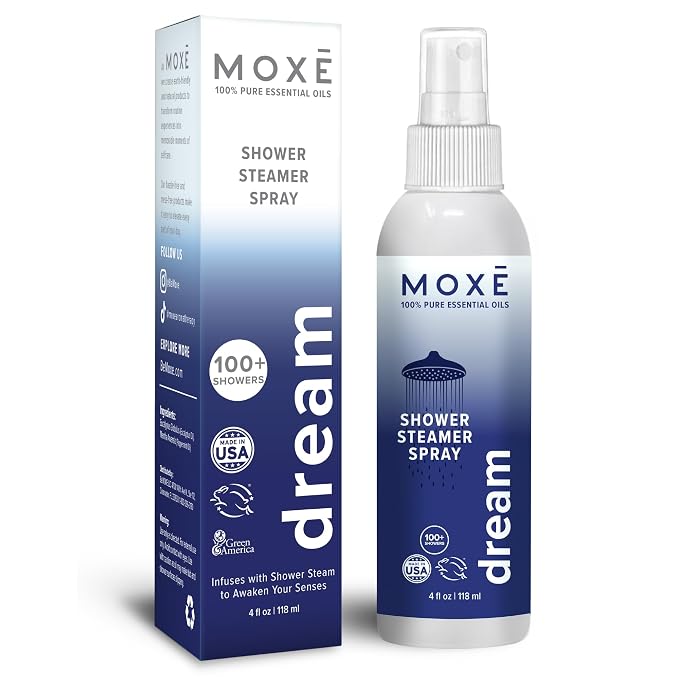 MOXE Shower Mist, Spa Steam Spray, Certified Natural Essential Oils, by MOXE