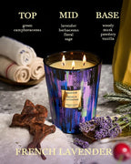 M&SENSE Wild Lavender Large Jar Scented Candle, 35oz 150H Non-Toxic Natural Soy - Image 3
