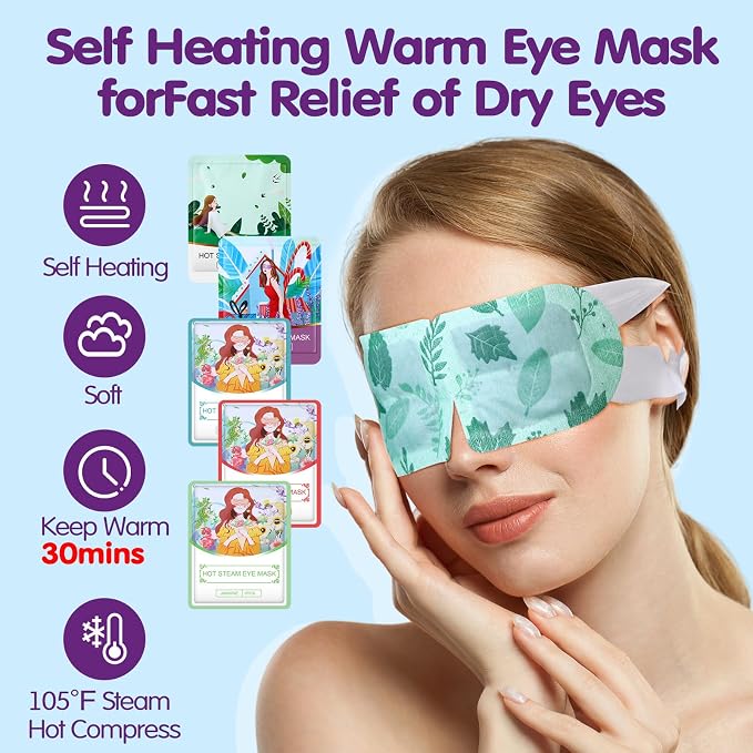45 Pcs Disposable Steam Eye Mask Bulk - Image 2